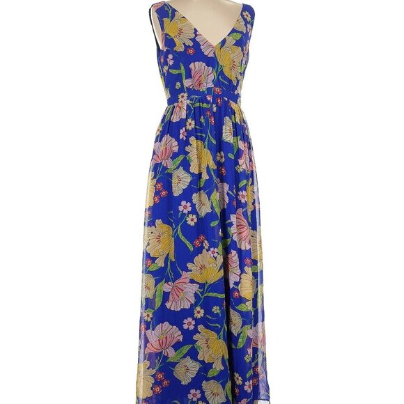 Modcloth Floral Maxi Dress - Blue and Yellow - Picture 5 of 7